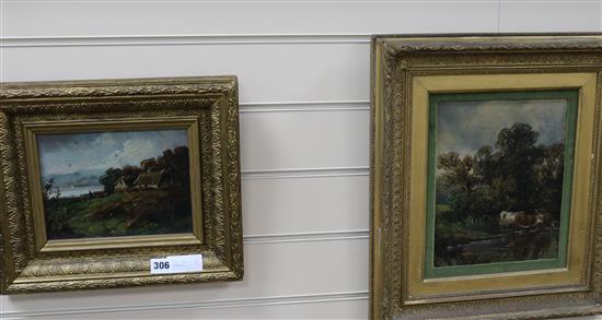 English School c.1900 Landscapes largest 10.5 x 8in.